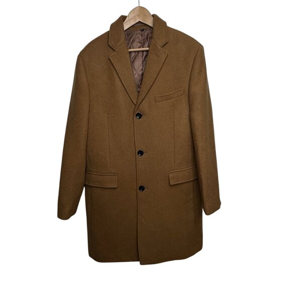 J.Crew Thompson Camel Wool Blend Topcoat Jacket Size 42 Men’s - Picture 3 of 14
